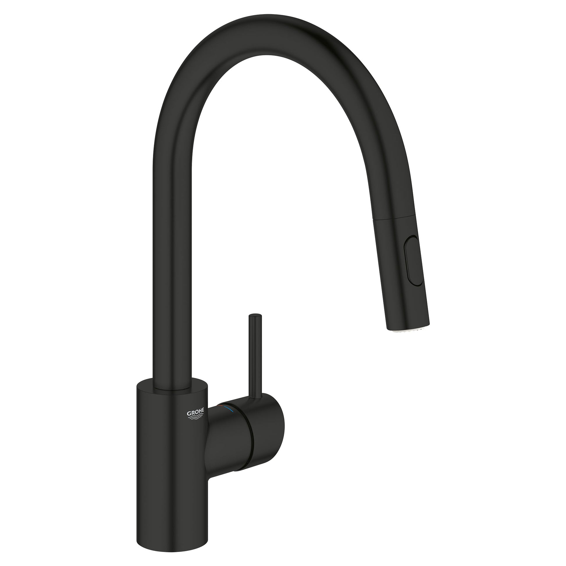 GROHE 326652433 Concetto Single-Handle Pull-Down Kitchen Faucet Dual Spray 1.75 GPM , Matte Black