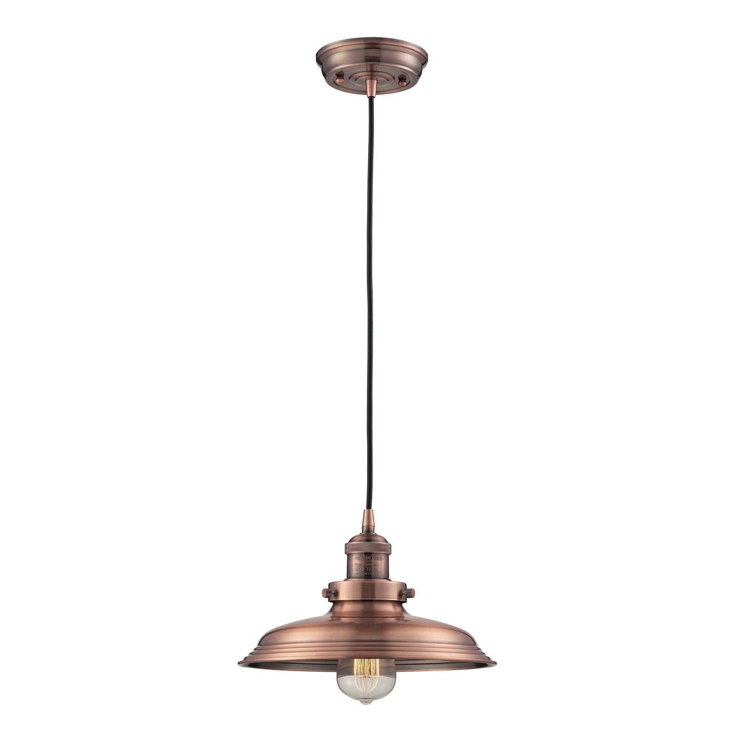 ELK SHOWROOM 55031/1 Newberry 11'' Wide 1-Light Mini Pendant - Antique Copper