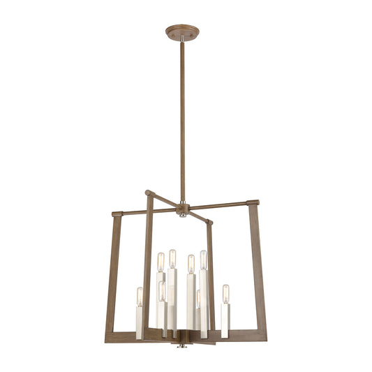 ELK SHOWROOM 55054/8 Axis 8-Light Chandelier in Light Wood