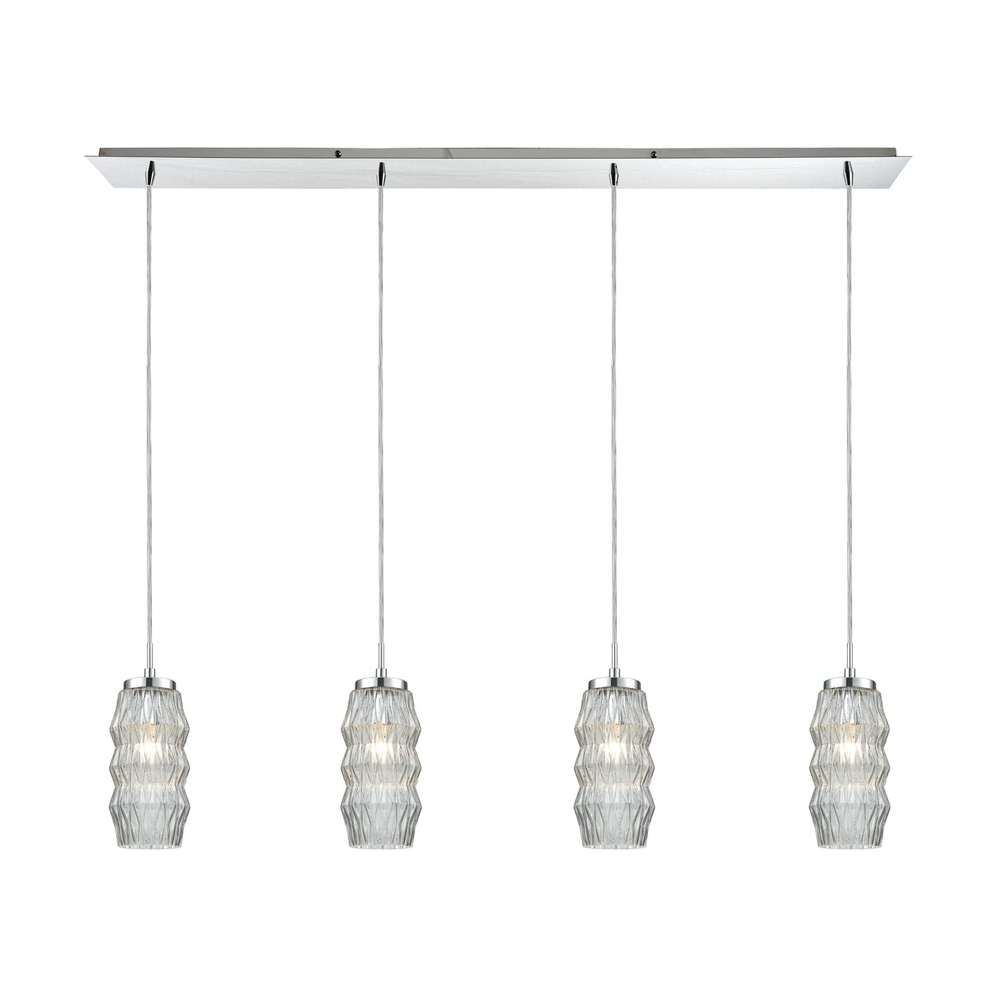 ELK SHOWROOM 56650/4LP Zigzag 46'' Wide 4-Light Mini Pendant - Polished Chrome