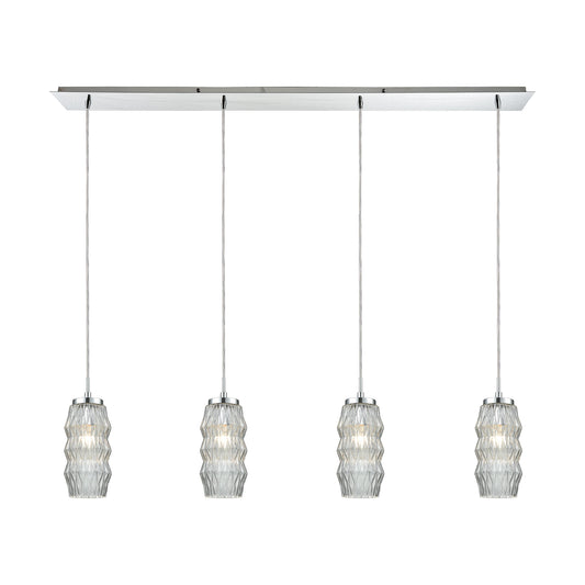 ELK SHOWROOM 56650/4LP Zigzag 46'' Wide 4-Light Mini Pendant - Polished Chrome