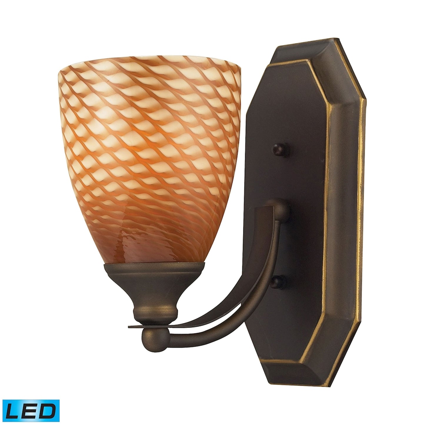 ELK SHOWROOM 570-1B-C-LED Mix and Match Vanity 5'' Wide 1-Light Vanity Light - Aged Bronze