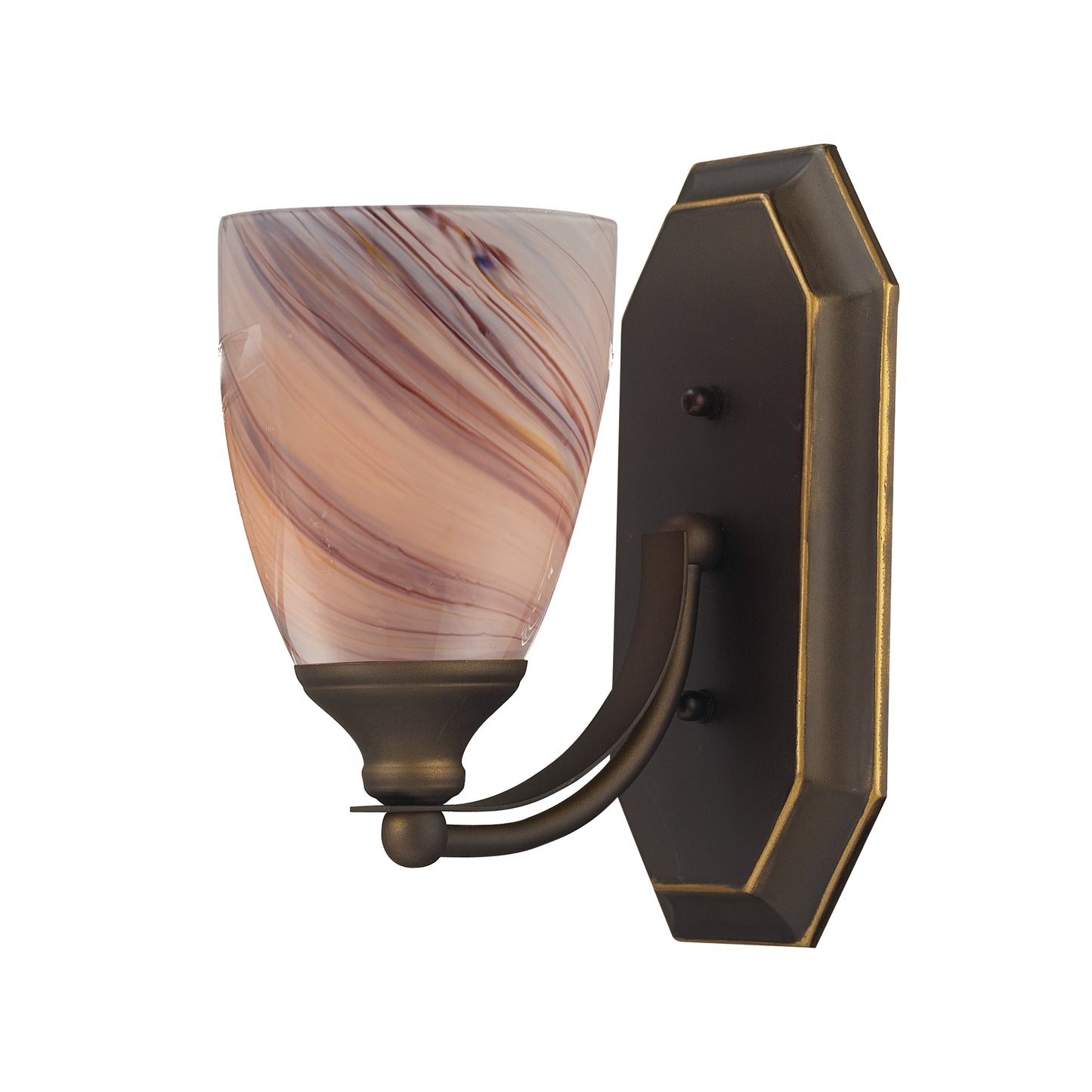 ELK SHOWROOM 570-1B-CR Mix and Match Vanity 5'' Wide 1-Light Vanity Light - Aged Bronze