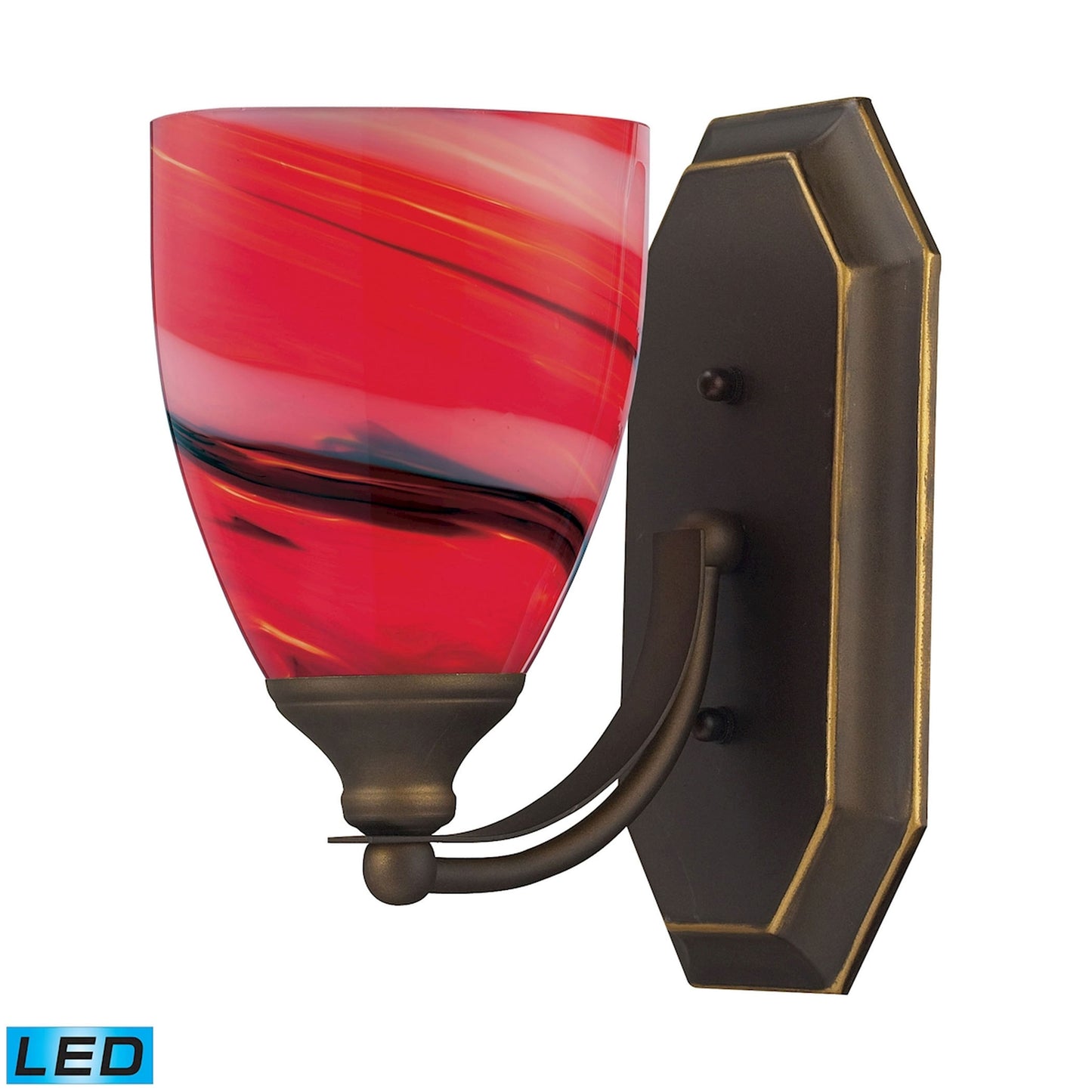 ELK SHOWROOM 570-1B-CY-LED Mix and Match Vanity 5'' Wide 1-Light Vanity Light - Aged Bronze