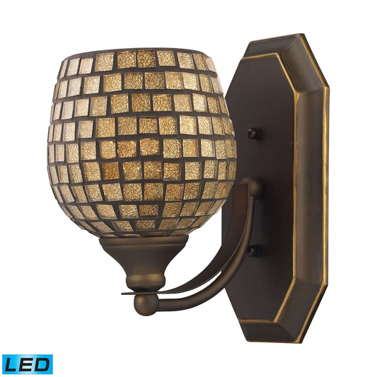 ELK SHOWROOM 570-1B-GLD-LED Mix and Match Vanity 5'' Wide 1-Light Vanity Light - Aged Bronze