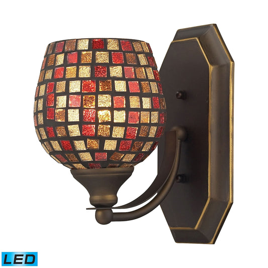 ELK SHOWROOM 570-1B-MLT-LED Mix and Match Vanity 5'' Wide 1-Light Vanity Light - Aged Bronze