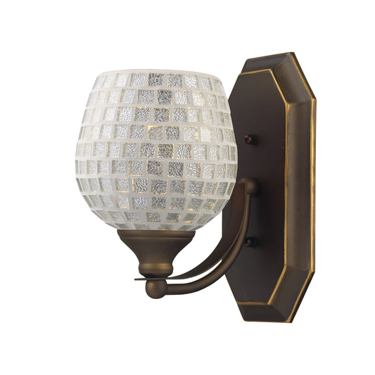 ELK SHOWROOM 570-1B-SLV Mix and Match Vanity 5'' Wide 1-Light Vanity Light - Aged Bronze