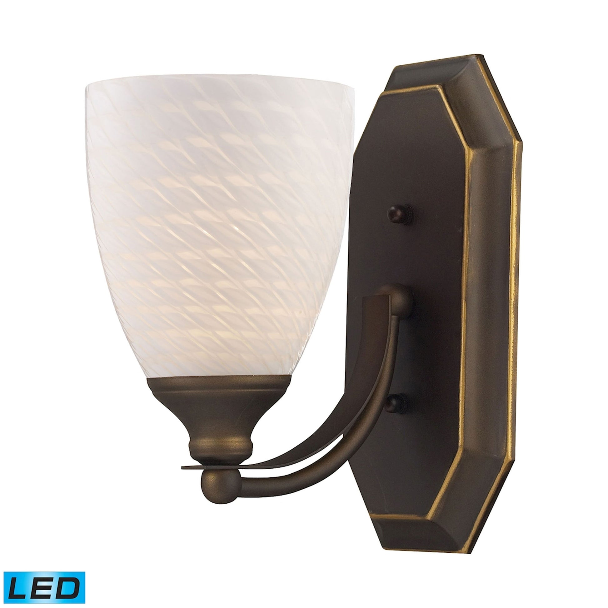 ELK SHOWROOM 570-1B-WS-LED Mix and Match Vanity 5'' Wide 1-Light Vanity Light - Aged Bronze