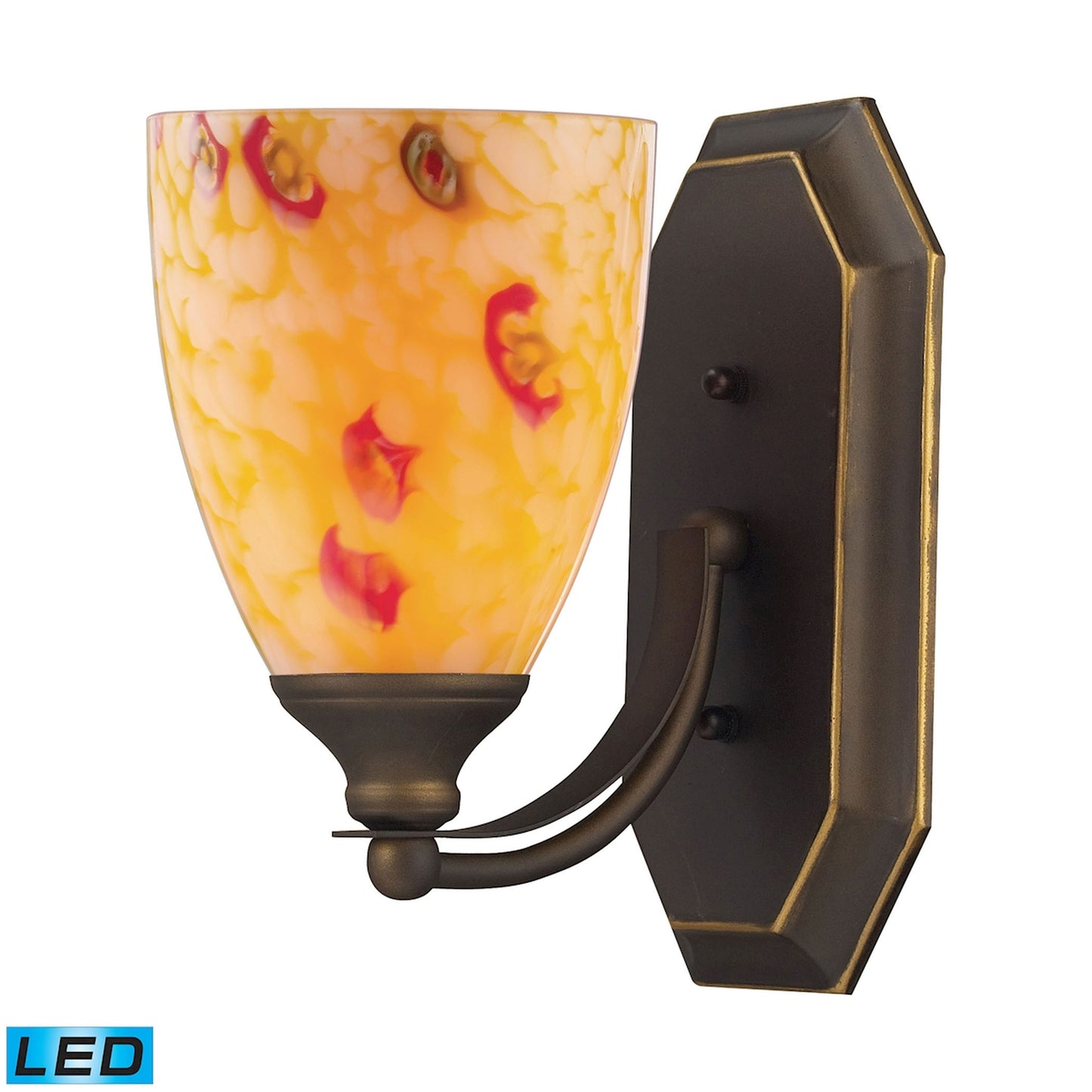 ELK SHOWROOM 570-1B-YW-LED Mix and Match Vanity 5'' Wide 1-Light Vanity Light - Aged Bronze