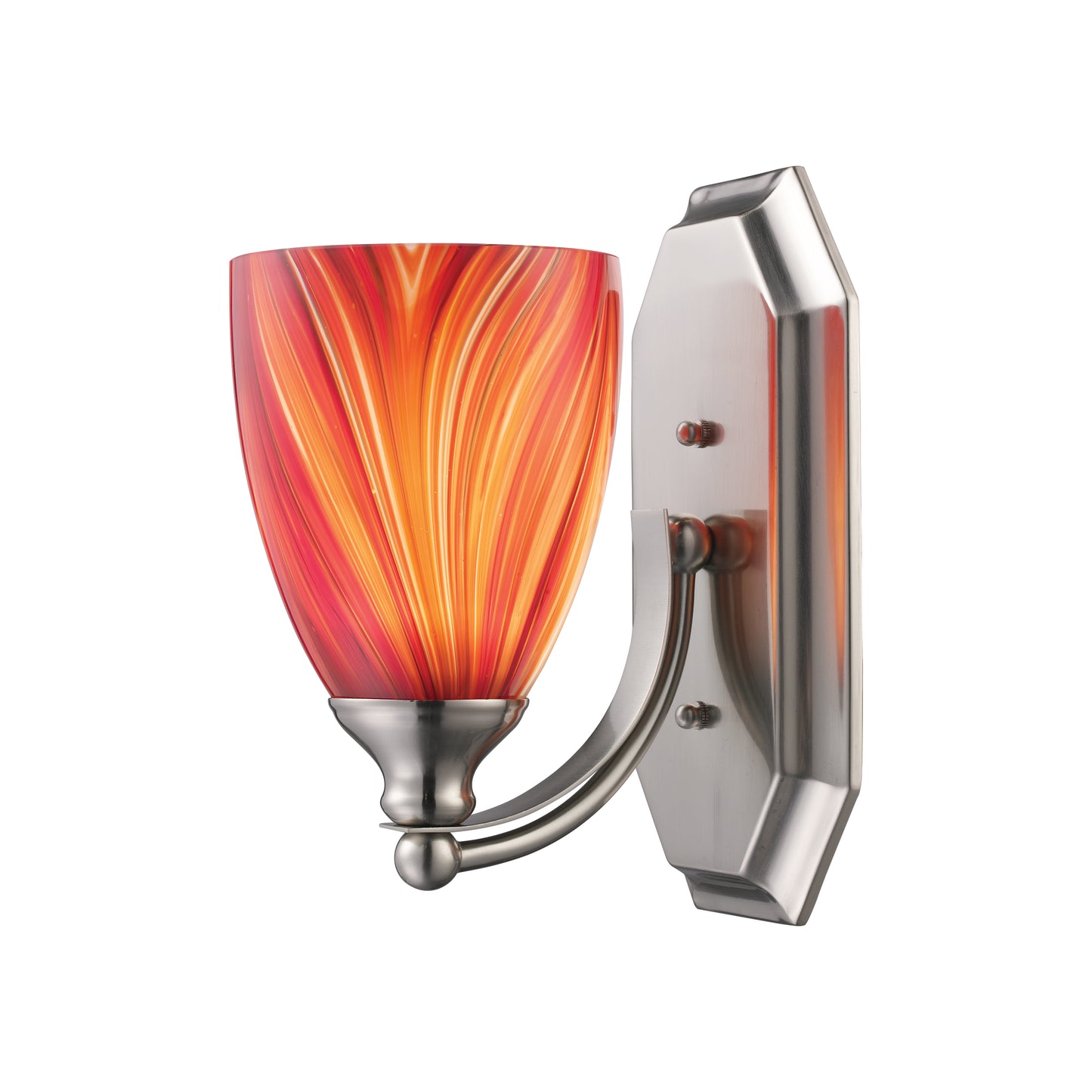 ELK SHOWROOM 570-1C-M Mix and Match Vanity 1-Light Wall Lamp in Chrome with Multi-colored Glass