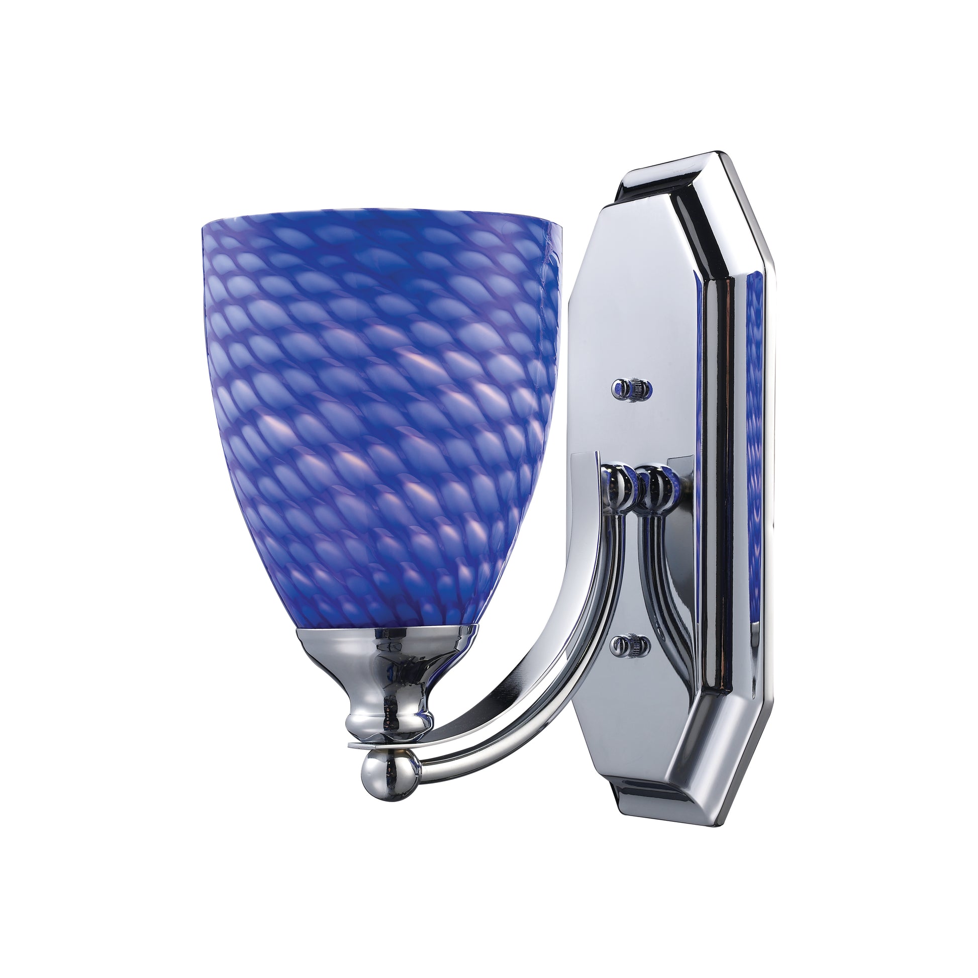 ELK SHOWROOM 570-1C-S Mix and Match Vanity 1-Light Wall Lamp in Chrome with Sapphire Glass