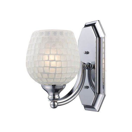 ELK SHOWROOM 570-1C-WHT Mix and Match Vanity 5'' Wide 1-Light Vanity Light - Polished Chrome