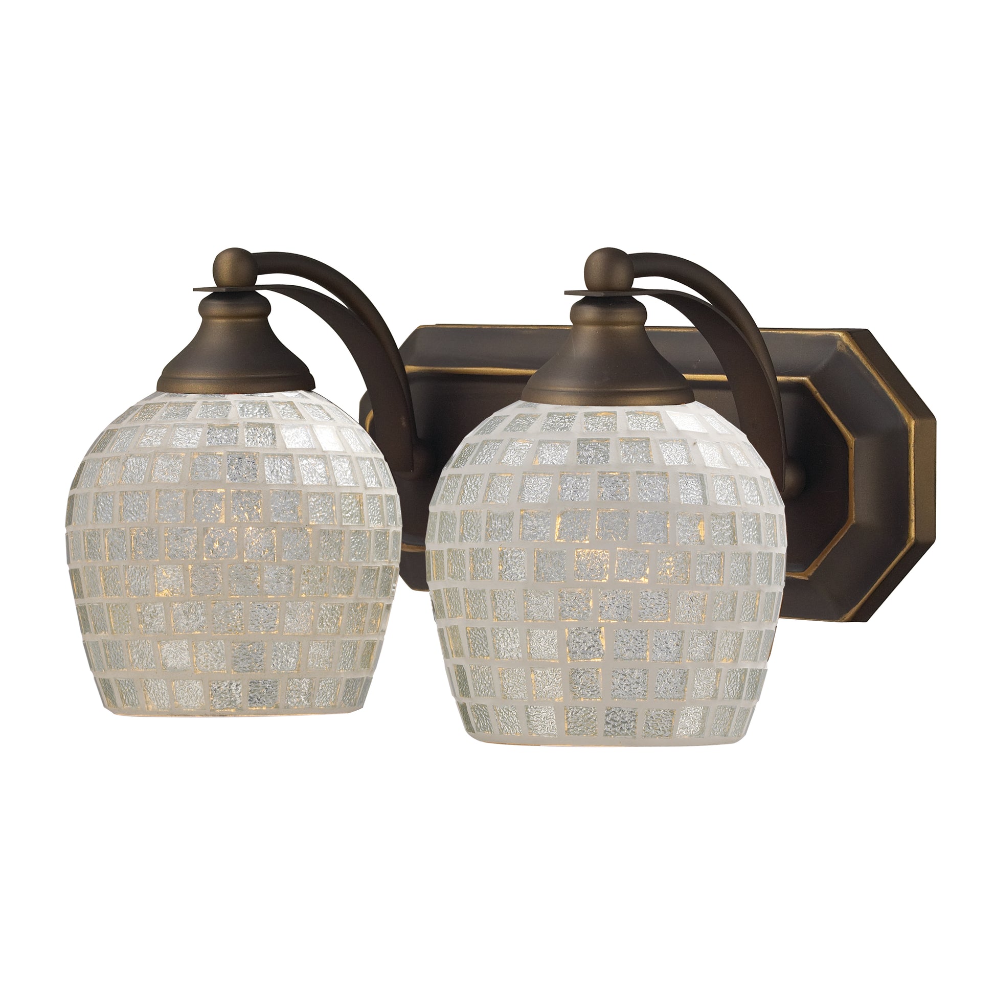 ELK SHOWROOM 570-2B-SLV Mix and Match Vanity 14'' Wide 2-Light Vanity Light - Aged Bronze