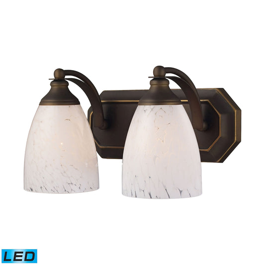 ELK SHOWROOM 570-2B-SW-LED Mix and Match Vanity 14'' Wide 2-Light Vanity Light - Aged Bronze