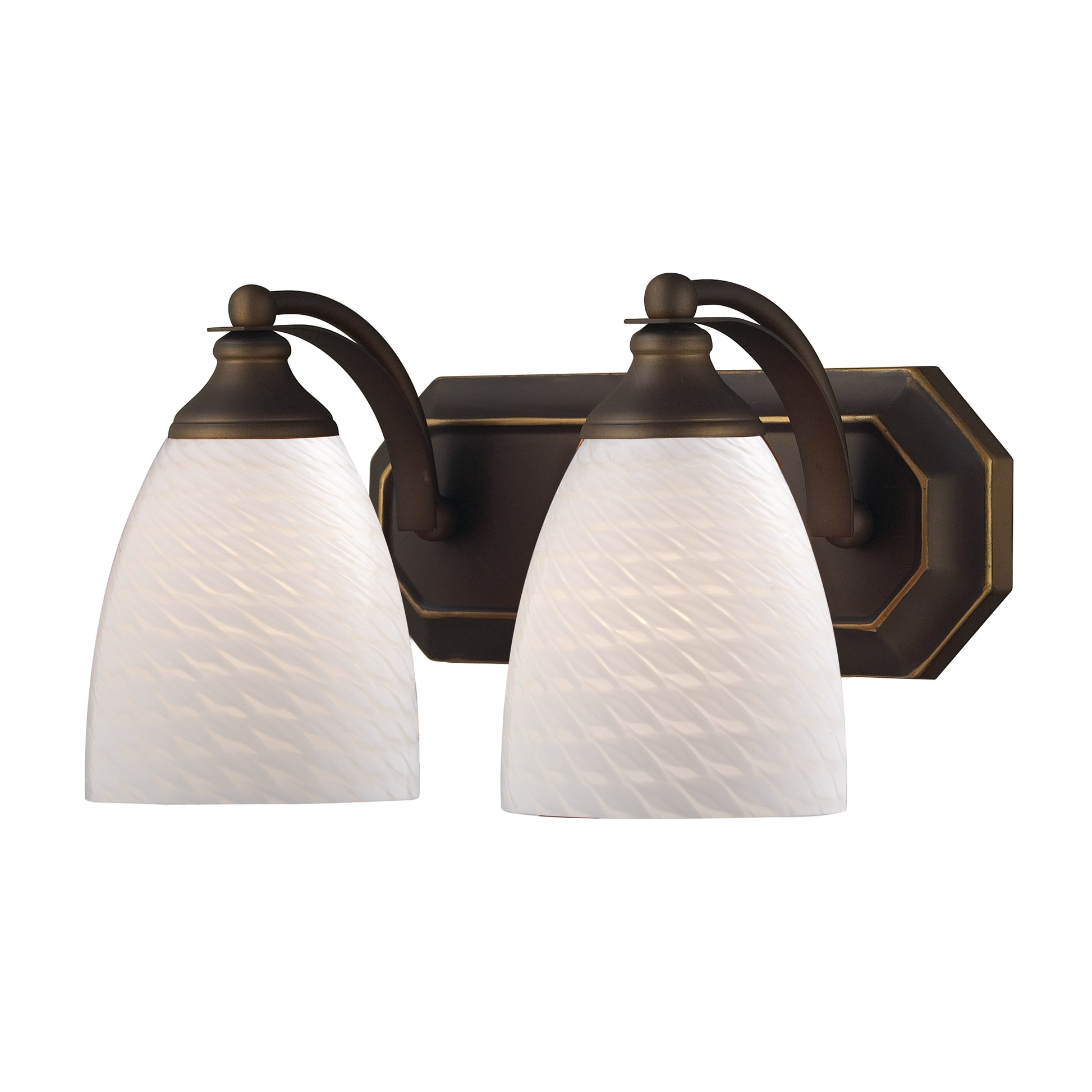 ELK SHOWROOM 570-2B-WS Mix and Match Vanity 14'' Wide 2-Light Vanity Light - Aged Bronze