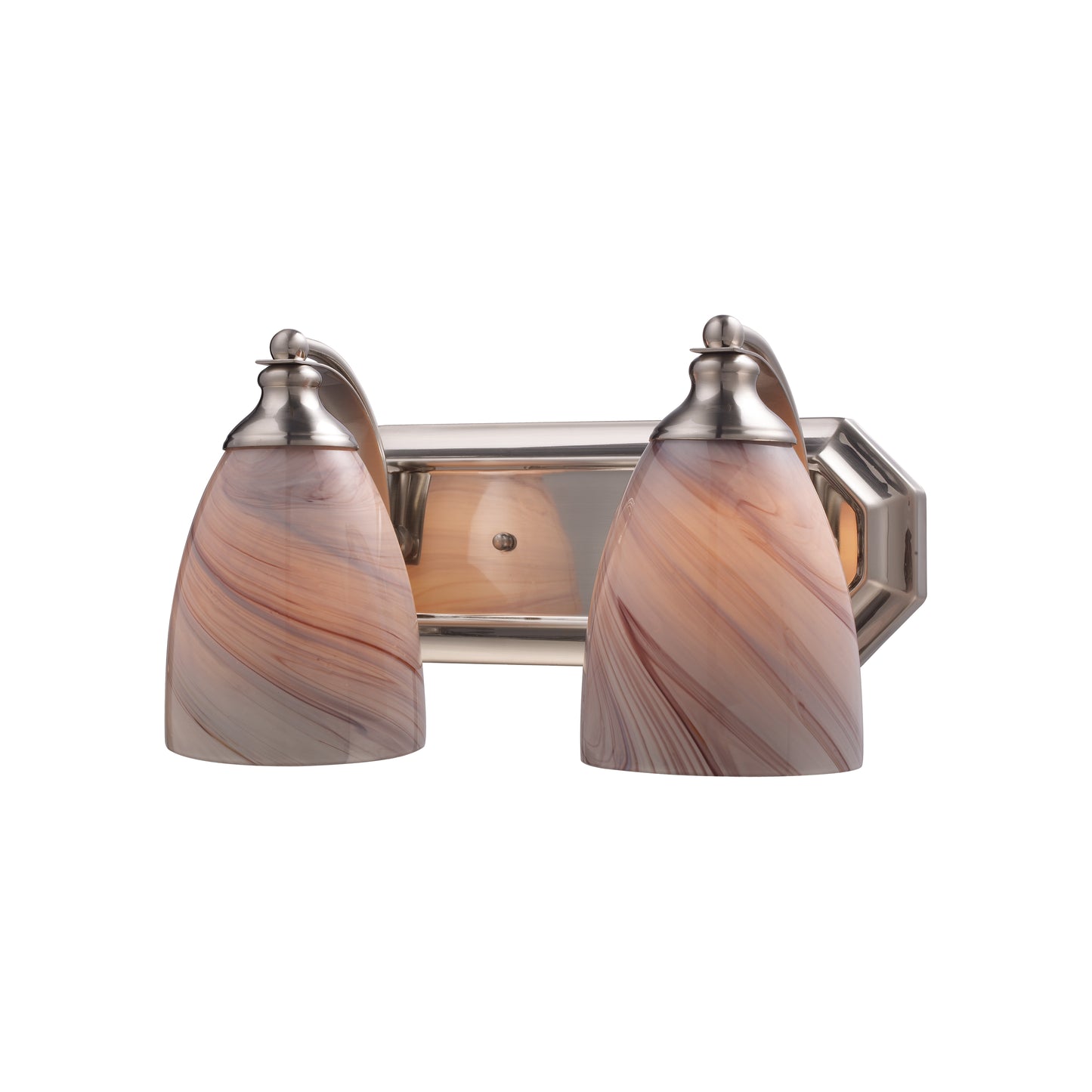 ELK SHOWROOM 570-2N-CR Mix and Match Vanity 14'' Wide 2-Light Vanity Light - Satin Nickel