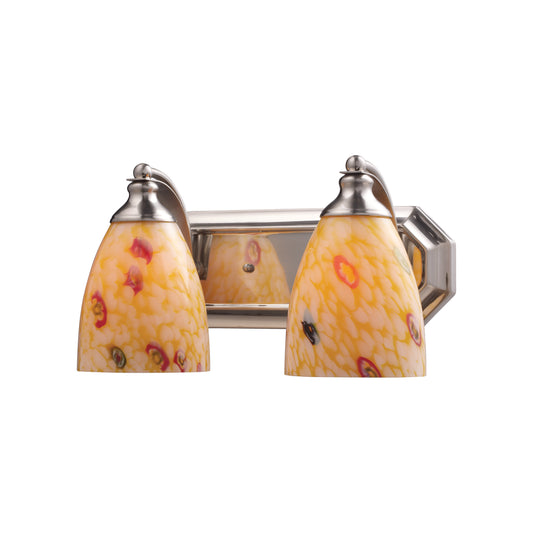 ELK SHOWROOM 570-2N-YW Mix and Match Vanity 14'' Wide 2-Light Vanity Light - Satin Nickel