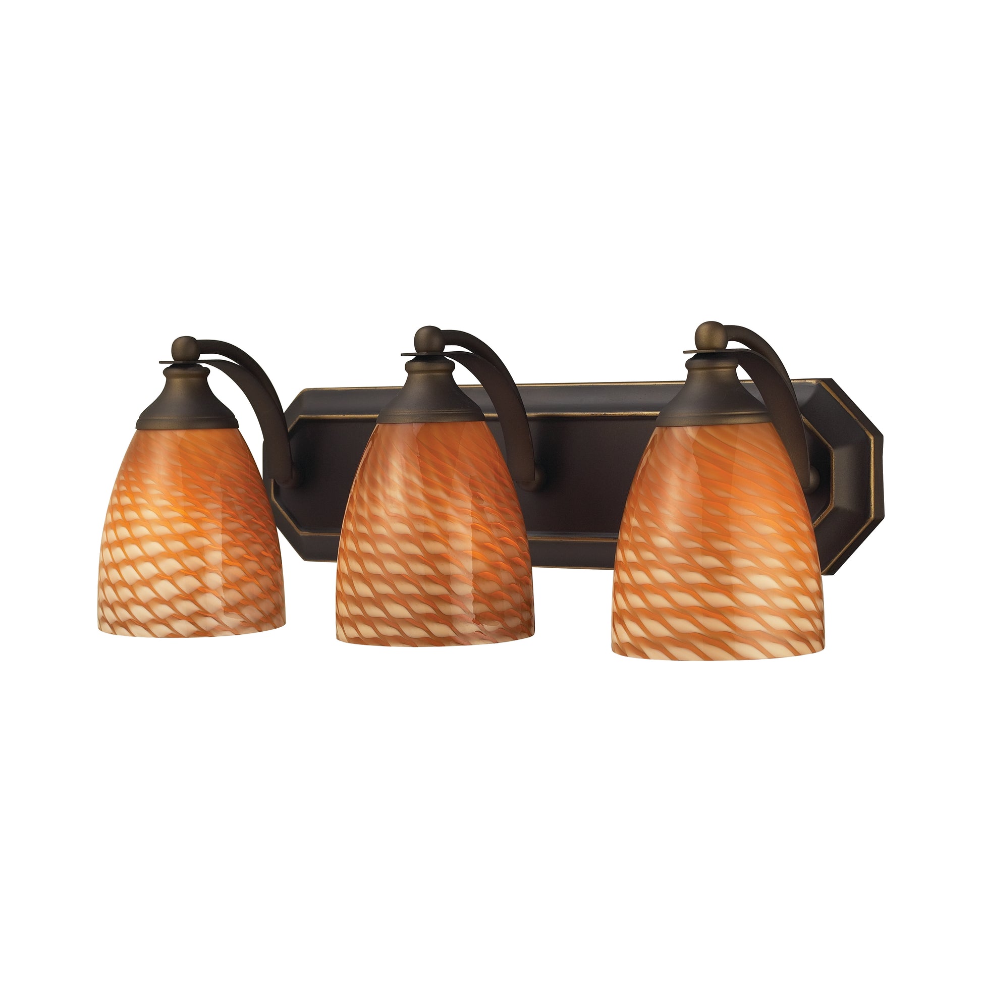 ELK SHOWROOM 570-3B-C Mix and Match Vanity 20'' Wide 3-Light Vanity Light - Aged Bronze