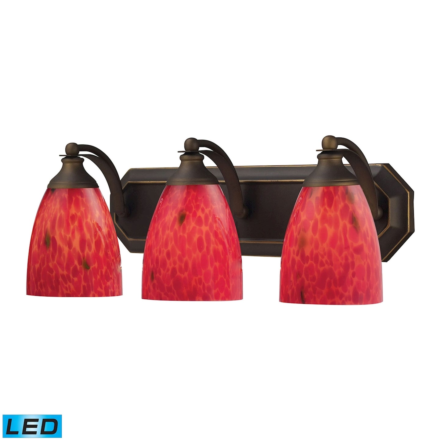 ELK SHOWROOM 570-3B-FR-LED Mix and Match Vanity 20'' Wide 3-Light Vanity Light - Aged Bronze