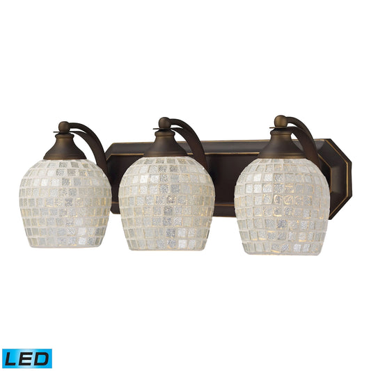 ELK SHOWROOM 570-3B-SLV-LED Mix and Match Vanity 20'' Wide 3-Light Vanity Light - Aged Bronze