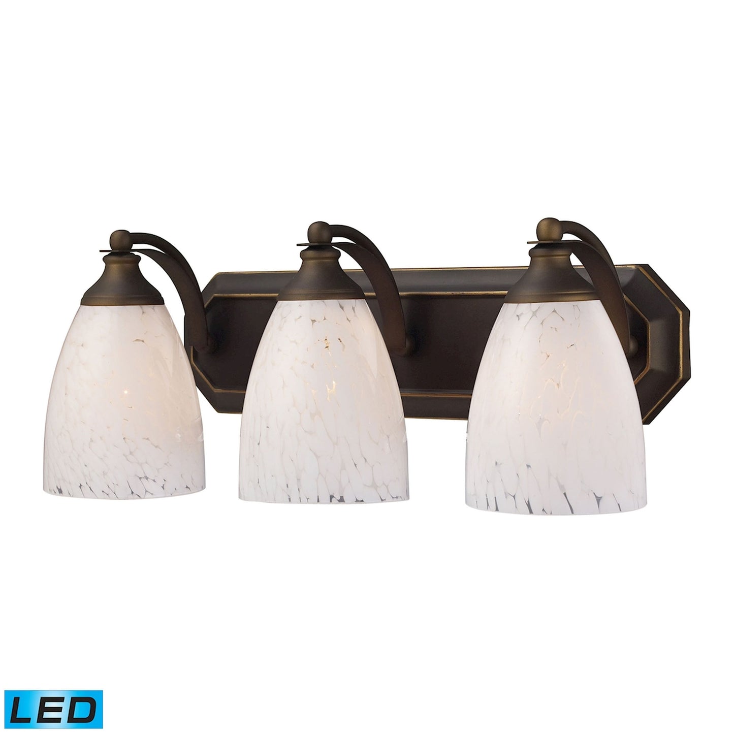 ELK SHOWROOM 570-3B-SW-LED Mix and Match Vanity 20'' Wide 3-Light Vanity Light - Aged Bronze