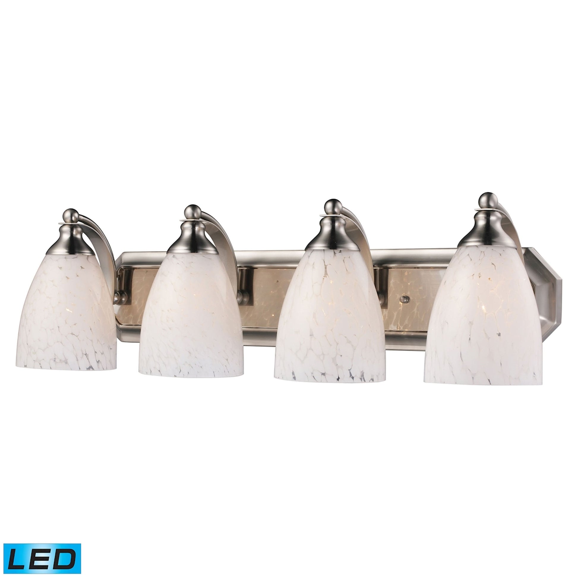 ELK SHOWROOM 570-4N-SW-LED Mix and Match Vanity 27'' Wide 4-Light Vanity Light - Satin Nickel