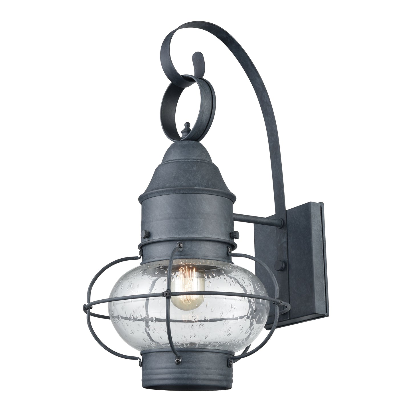 ELK SHOWROOM 57171/1 Onion 18'' High 1-Light Outdoor Sconce - Aged Zinc