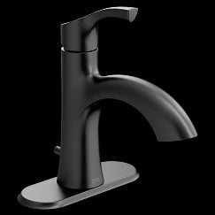 MOEN 58910BL Ash  One-Handle Low Arc Bathroom Faucet In Matte Black