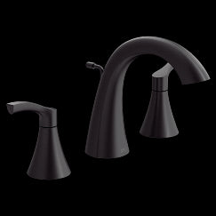 MOEN 58912BL Ash  Two-Handle High Arc Bathroom Faucet In Matte Black