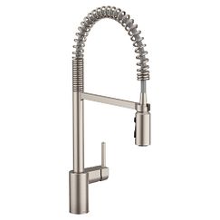 MOEN 5923SRS Align  One-Handle Pre-Rinse Spring Pulldown Kitchen Faucet In Spot Resist Stainless