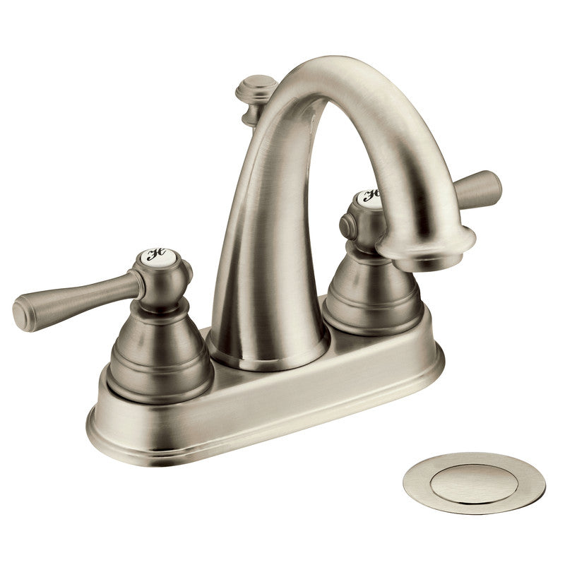 MOEN 6121BN Kingsley Brushed Nickel Two-Handle Bathroom Faucet