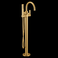 MOEN 615BG Cia  One-Handle Tub Filler Includes Hand Shower In Brushed Gold