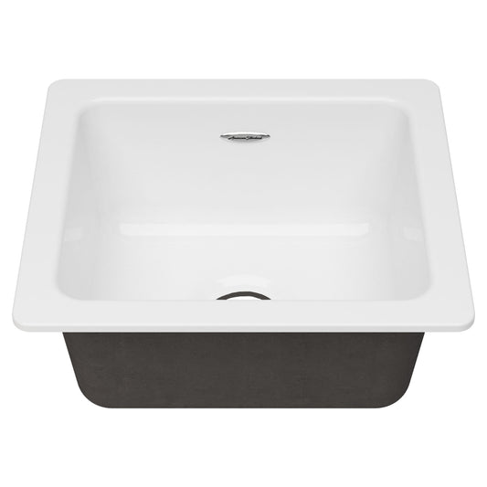 AMERICAN-STANDARD 77SB16180.308, Delancey 18 x 16-Inch Cast Iron Undermount Single-Bowl Kitchen Sink in Brilliant White
