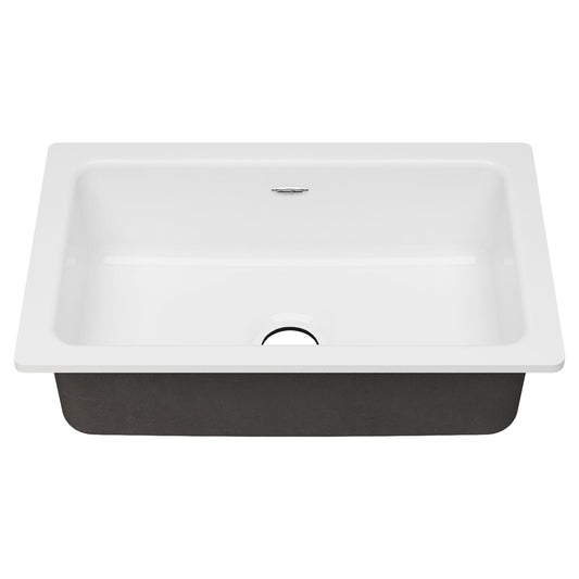 AMERICAN-STANDARD 77SB30190.308, Delancey 30 x 19-Inch Cast Iron Undermount Single-Bowl Kitchen Sink in Brilliant White