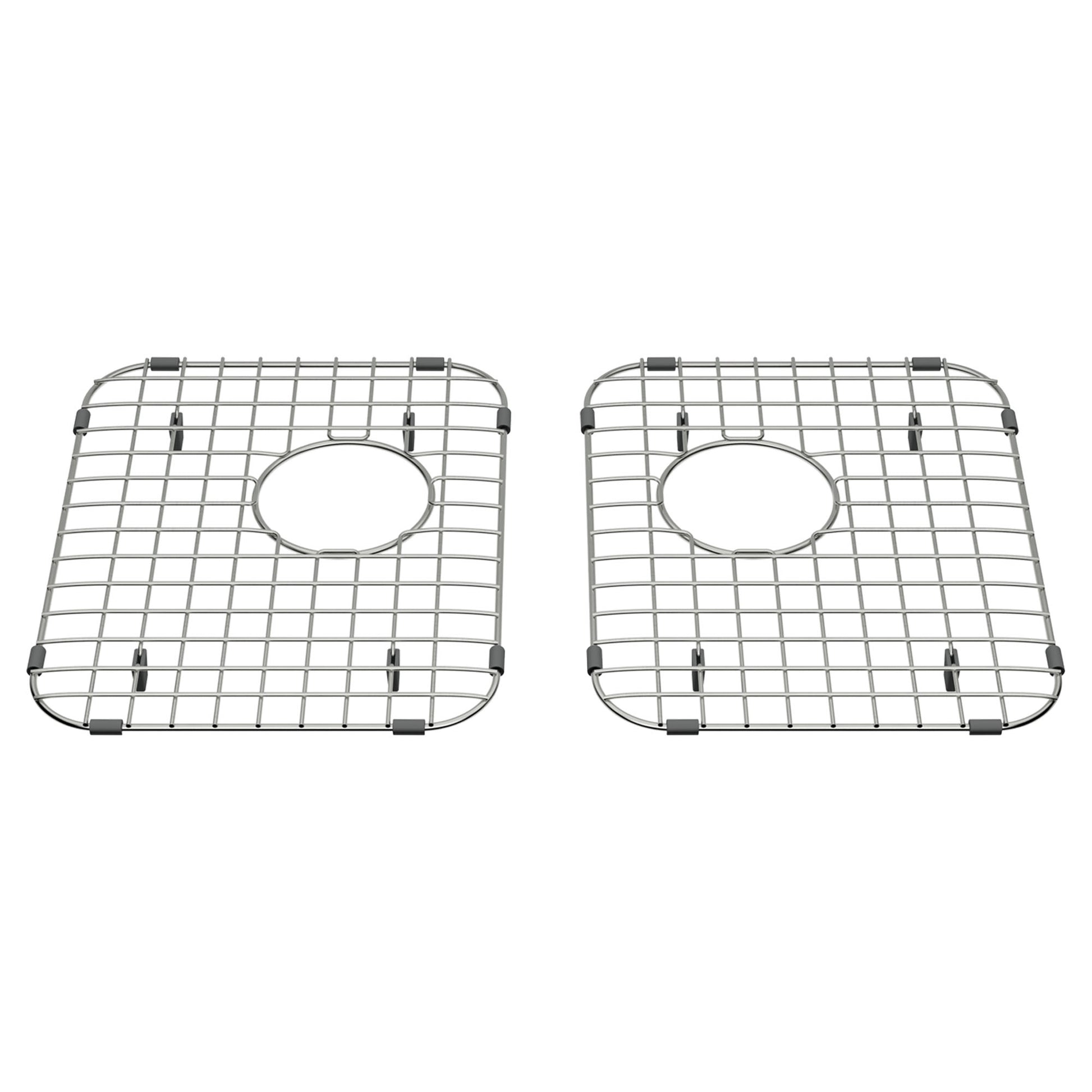 AMERICAN-STANDARD 8416000.075, Quince 33 x 22-Inch Double Bowl Kitchen Sink Grid – Set of 2 in Stainless Stl