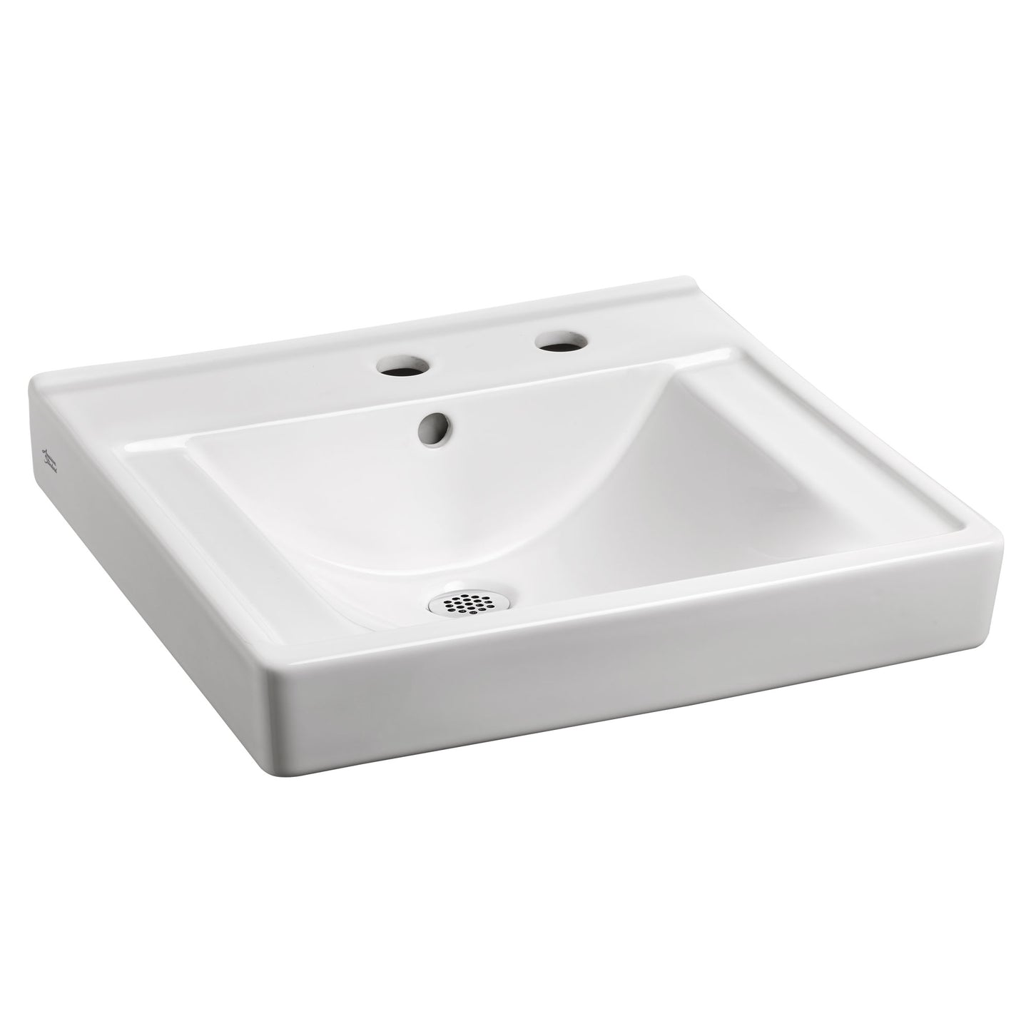 AMERICAN-STANDARD 9024011EC.020, Decorum Wall-Hung EverClean Sink With Center Hole Only and Extra Right-Hand Hole in White
