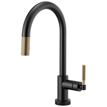 BRIZO 64043LF-BLGL Litze Pull-Down in Matte Black / Luxe Gold