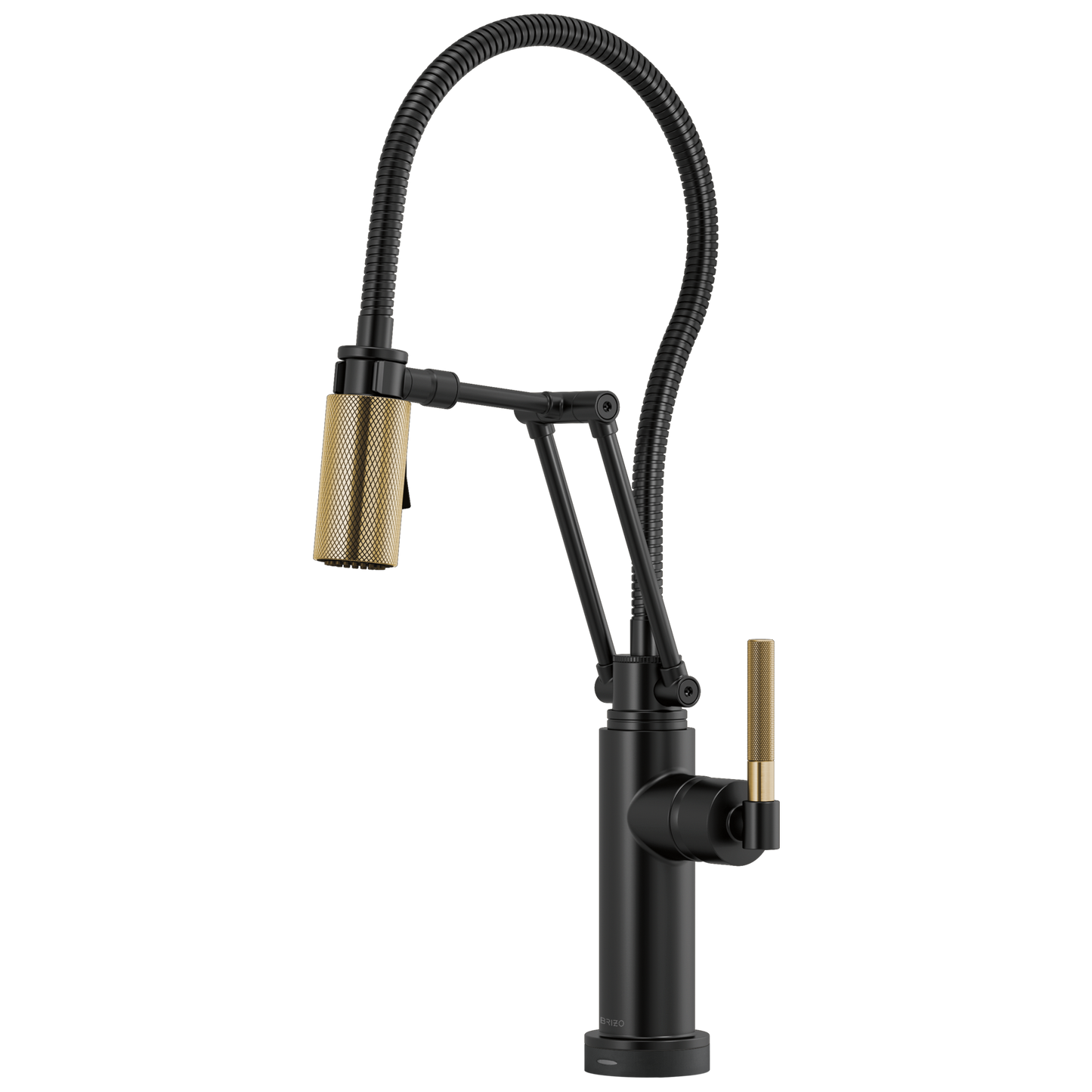 BRIZO 64143LF-BLGL Litze Articulating in Matte Black / Luxe Gold