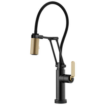 BRIZO 64244LF-BLGL Litze Pull-Down in Matte Black / Luxe Gold