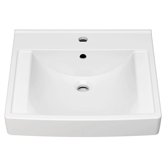 AMERICAN-STANDARD 9134001EC.020, Decorum 21 x 20-1/4-Inch (533 x 514 mm) Wall-Hung EverClean Sink With Center Hole Only in White