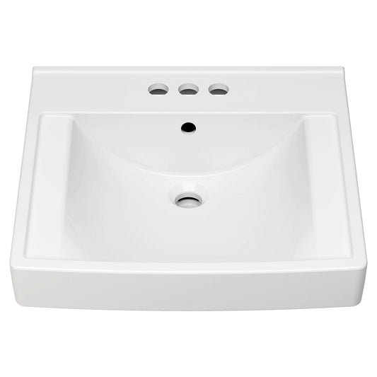 AMERICAN-STANDARD 9134004EC.020, Decorum 21 x 20-1/4-Inch (533 x 514 mm) Wall-Hung EverClean Sink With 4-Inch Centerset in White