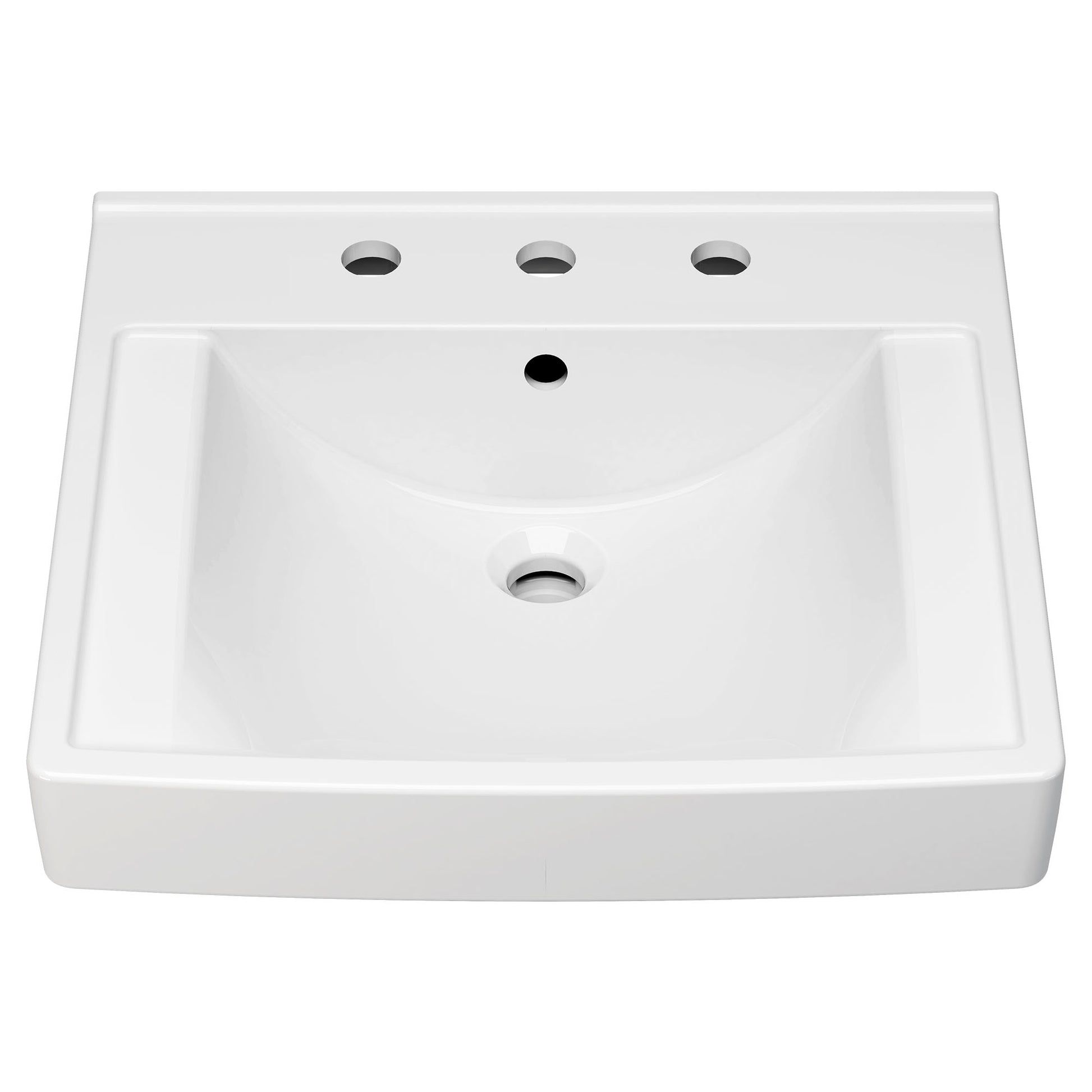 AMERICAN-STANDARD 9134008EC.020, Decorum 21 x 20-1/4-Inch (533 x 514 mm) Wall-Hung EverClean Sink With 8-Inch Widespread in White