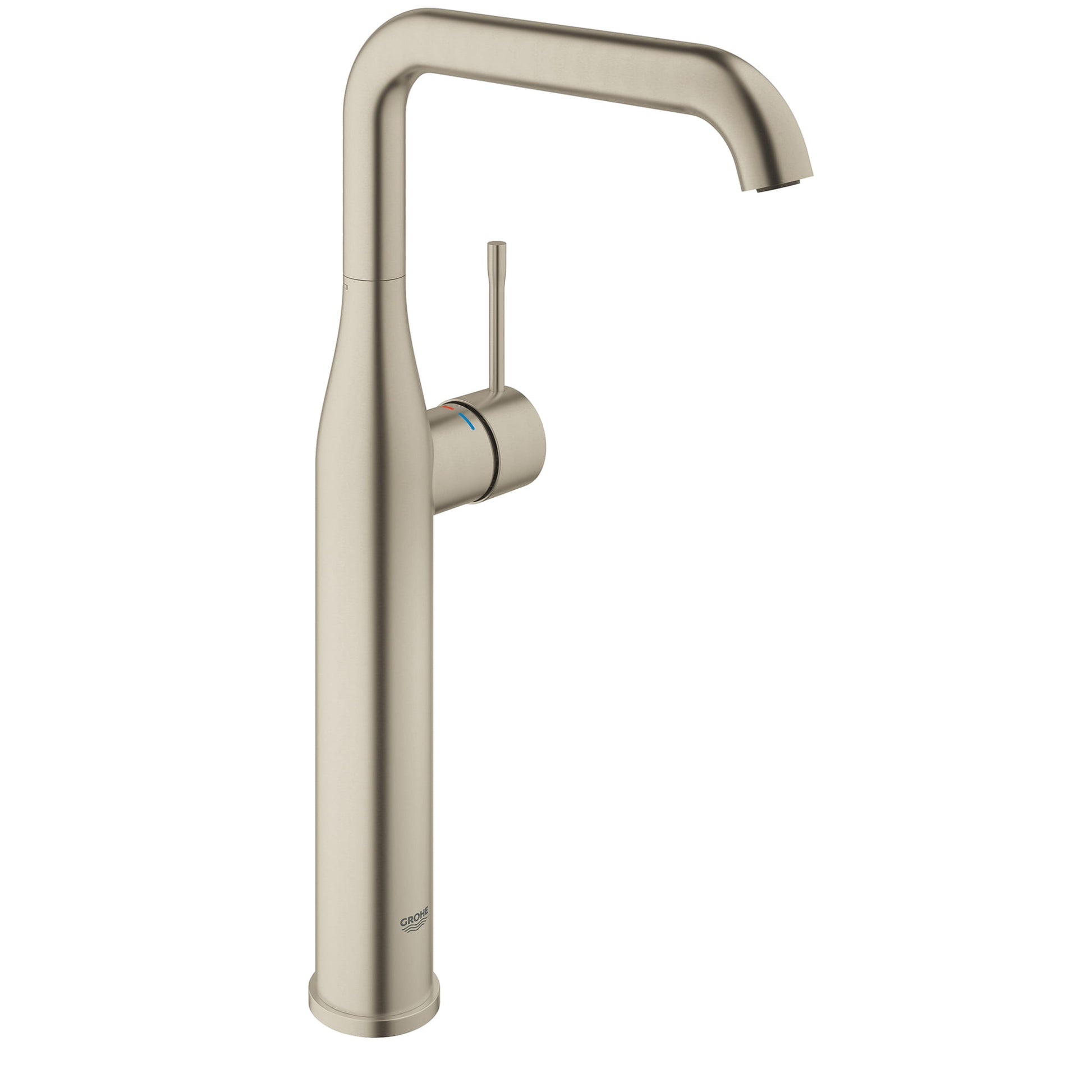 GROHE 23538ENA Essence New Brushed Nickel Single Hole Single-Handle Deck Mount Vessel Sink Faucet 1.2 GPM