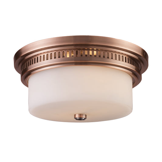 ELK SHOWROOM 66141-2 Chadwick 13'' Wide 2-Light Flush Mount - Antique Copper