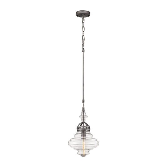 ELK SHOWROOM 66168/1 Gramercy 11'' Wide 1-Light Mini Pendant - Weathered Zinc