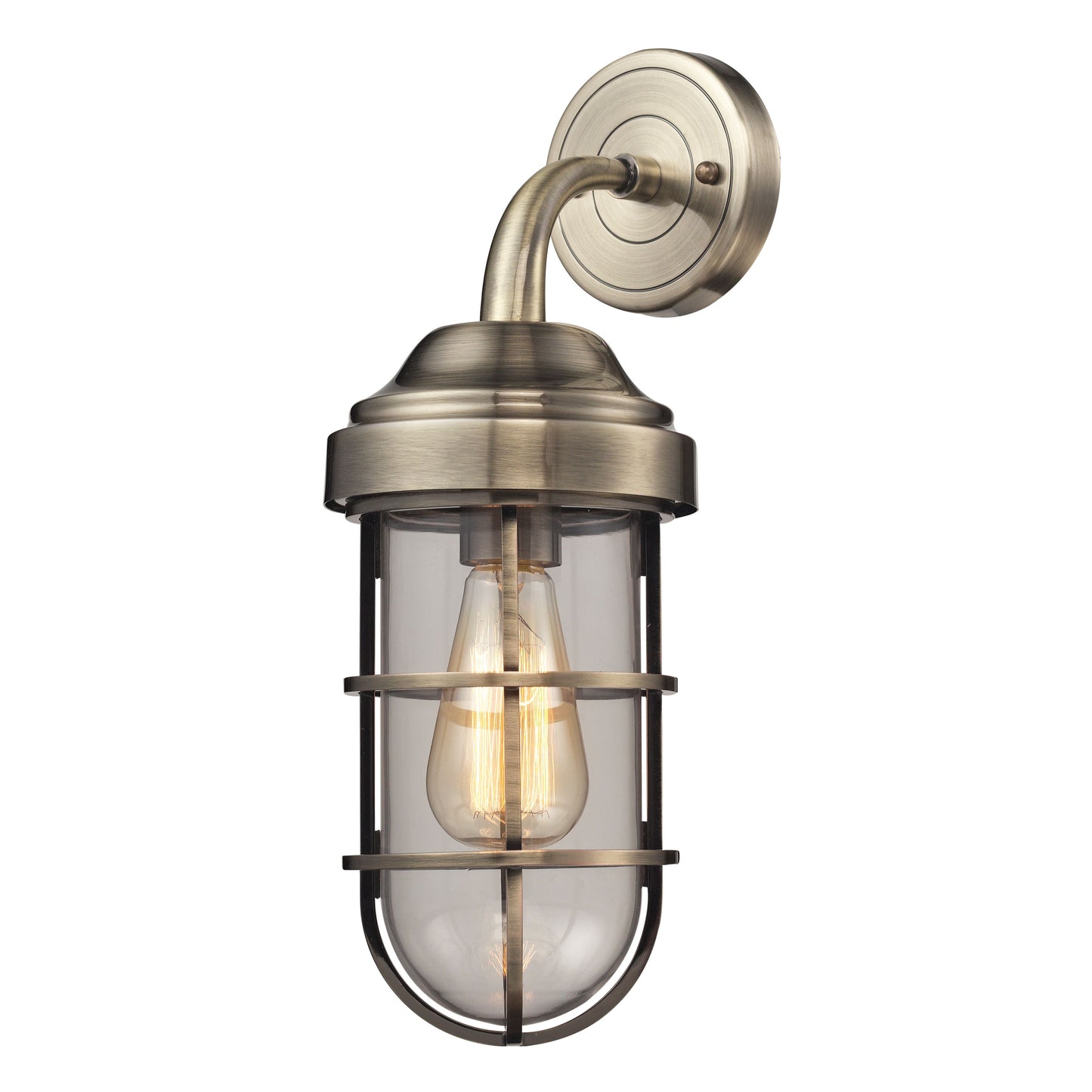 ELK SHOWROOM 66375/1 Seaport 16'' High 1-Light Sconce - Antique Brass