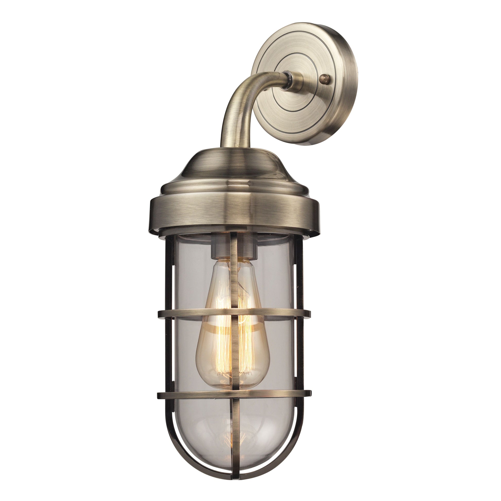 ELK SHOWROOM 66375/1 Seaport 16'' High 1-Light Sconce - Antique Brass