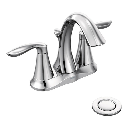 MOEN 66411 Eva Chrome Two-Handle Bathroom Faucet