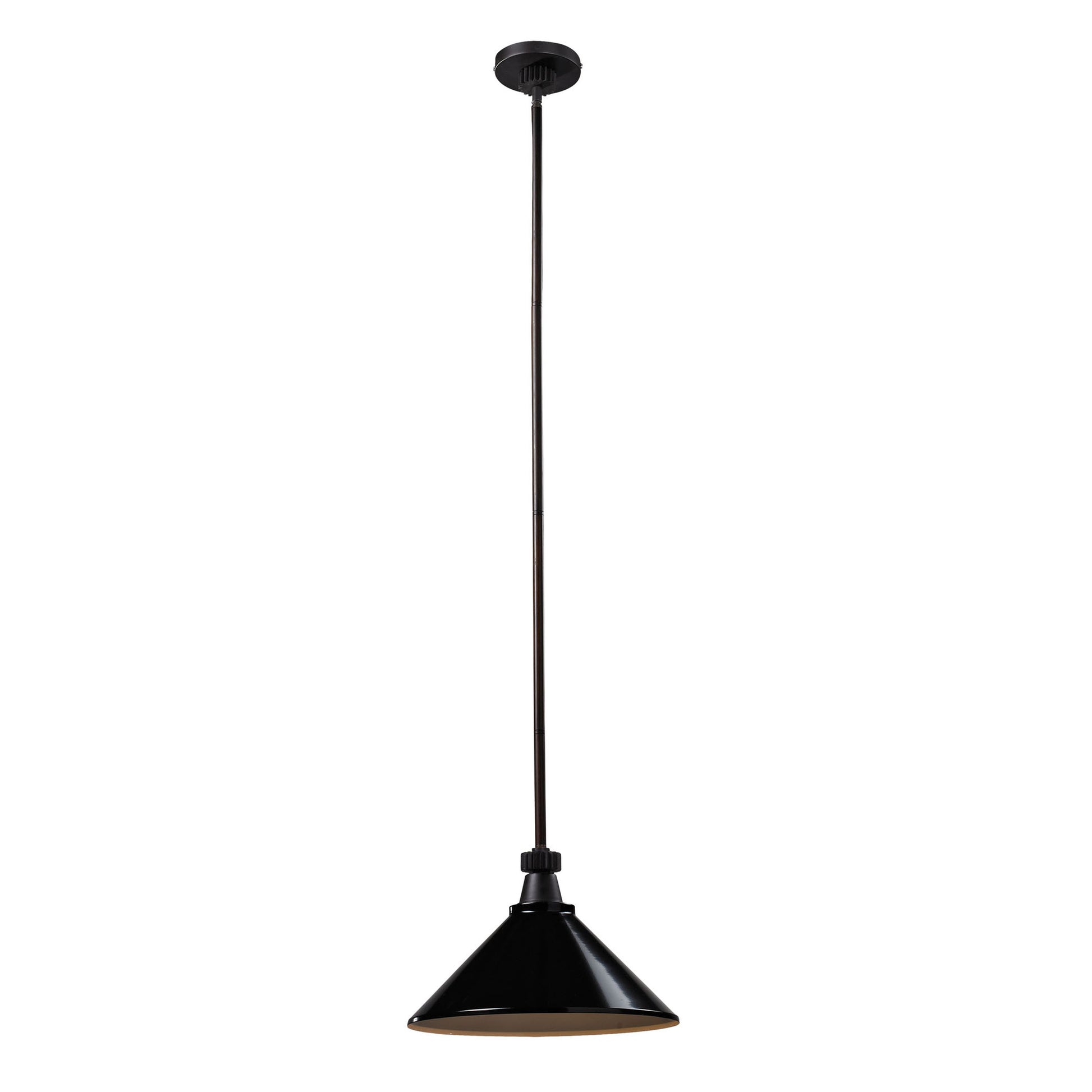 ELK SHOWROOM 66480-1 Boulton 14'' Wide 1-Light Pendant - Oiled Bronze