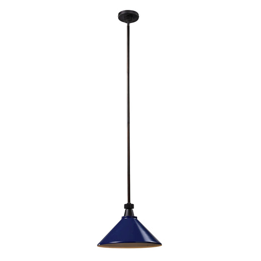 ELK SHOWROOM 66481-1 Boulton 14'' Wide 1-Light Pendant - Oiled Bronze